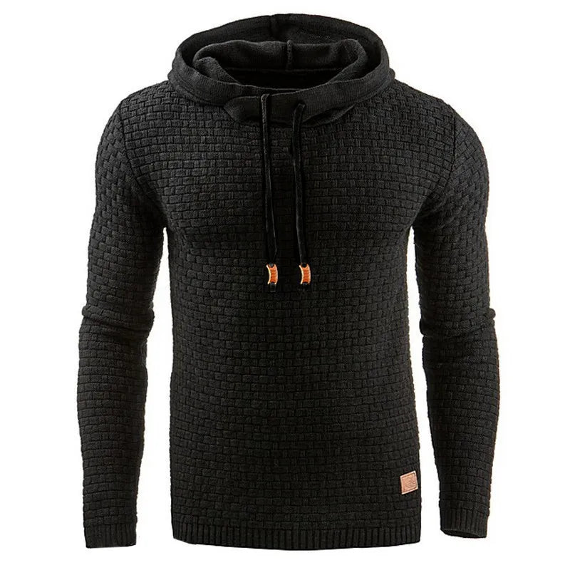 Herren Hoodie mit Strukturmuster und Kapuze