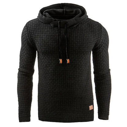 Herren Hoodie mit Strukturmuster und Kapuze