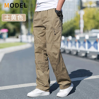 Herren Freizeithose mit Gummibund lockere Passform