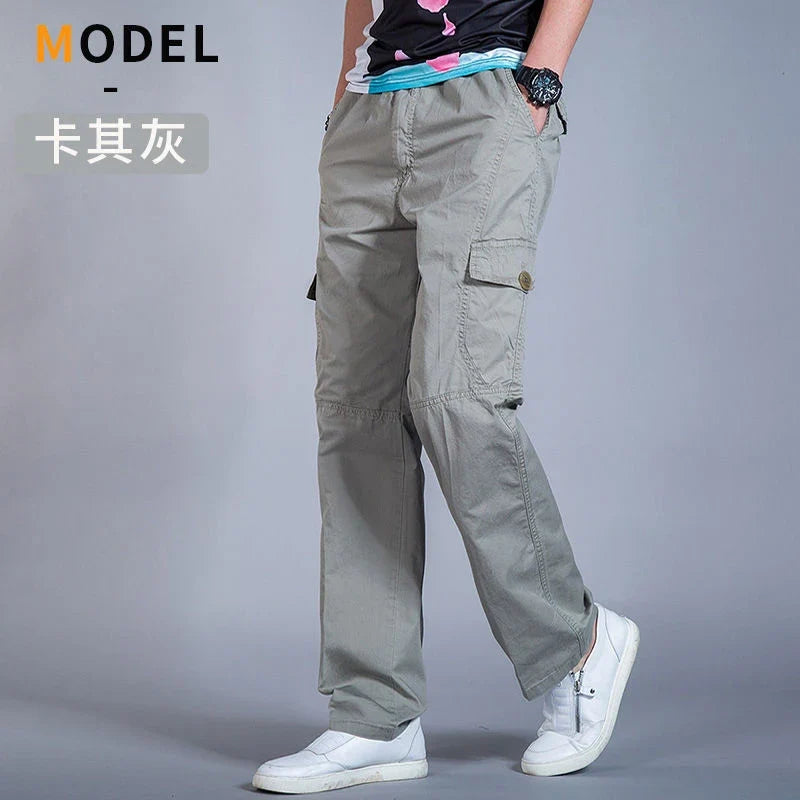 Herren Freizeithose mit Gummibund lockere Passform