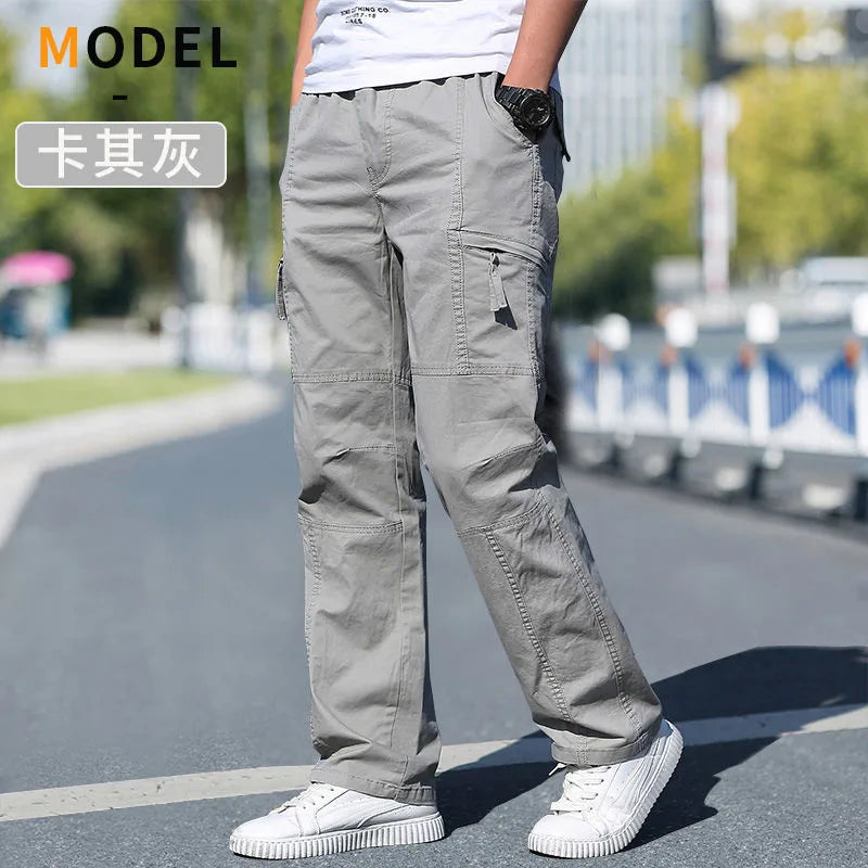 Herren Freizeithose mit Gummibund lockere Passform