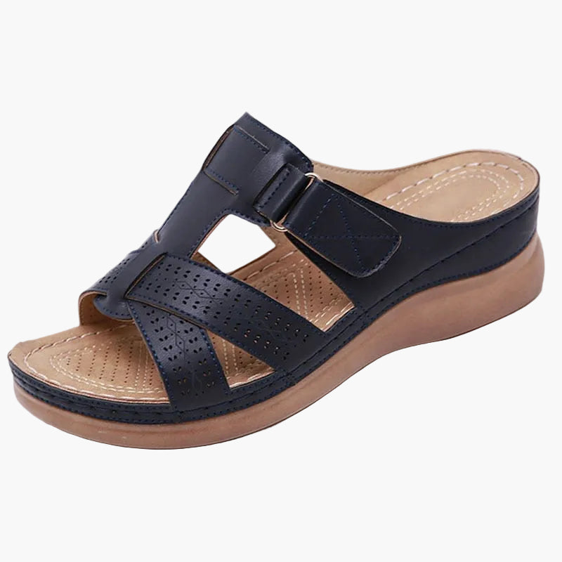 Damen Komfort-Sandalen Slip-On mit Keilabsatz – Bequeme Freizeitschuhe für Alltag und Reisen
