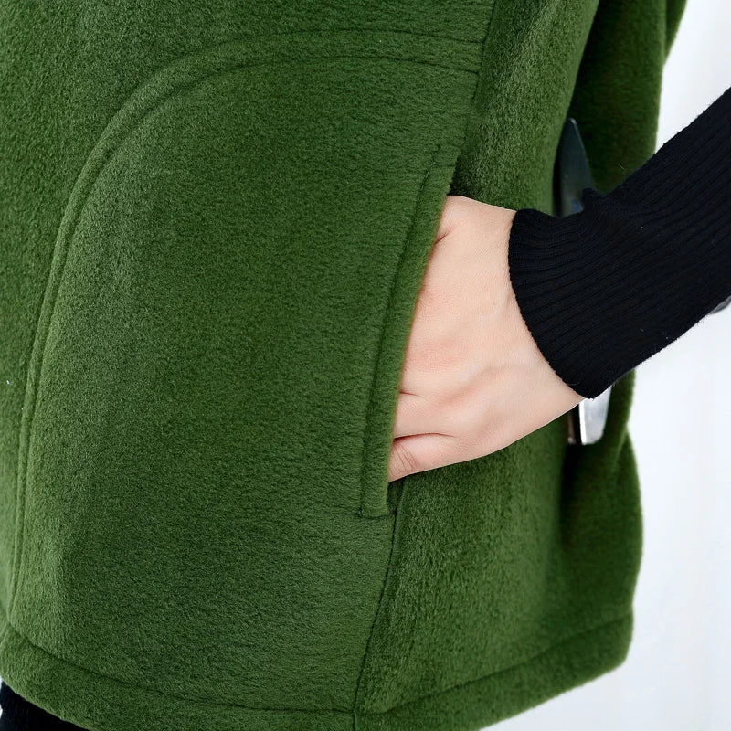 Damen Fleece Weste Stehkragen Reißverschluss Violett