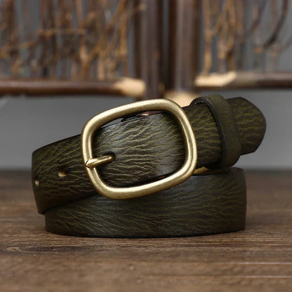 Unisex Gürtel aus strukturiertem Material mit goldfarbener Metallschnalle