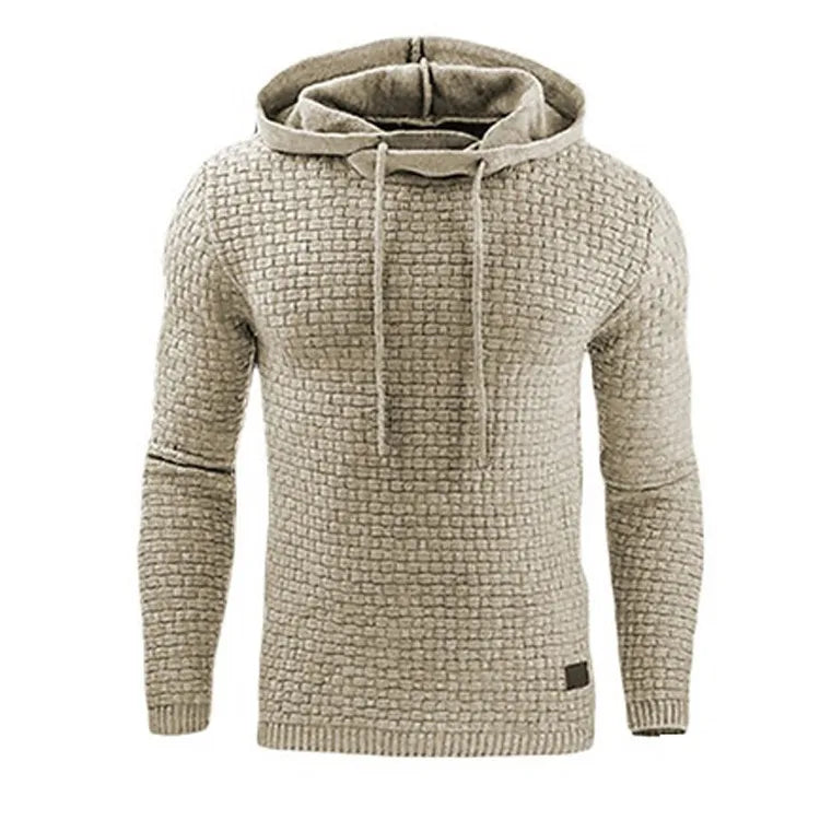 Herren Hoodie mit Strukturmuster und Kapuze