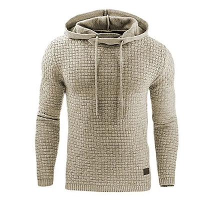 Herren Hoodie mit Strukturmuster und Kapuze