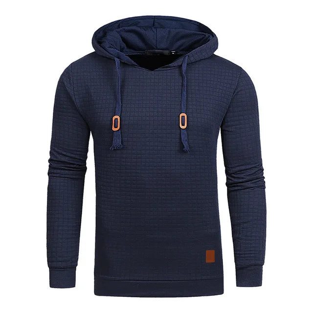 Herren Hoodie mit Strukturmuster und Kapuze