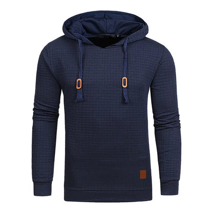 Herren Hoodie mit Strukturmuster und Kapuze