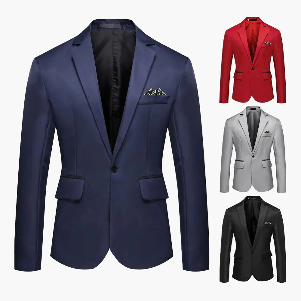 Herren Blazer Slim Fit Sakko – Eleganter Business & Party Anzugjacke, Modernes Design
