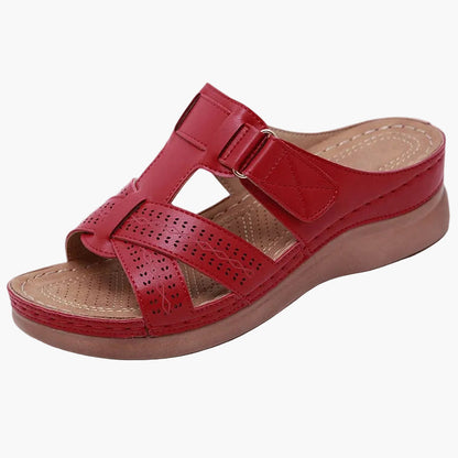 Damen Komfort-Sandalen Slip-On mit Keilabsatz – Bequeme Freizeitschuhe für Alltag und Reisen