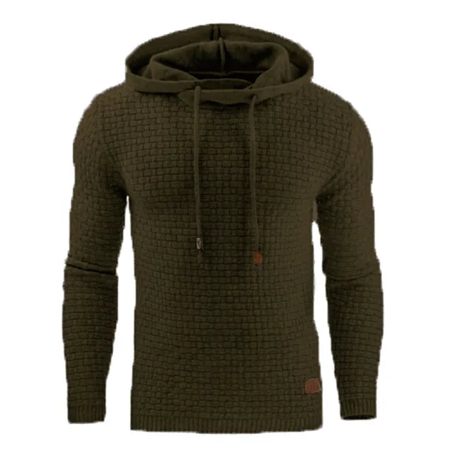 Herren Hoodie mit Strukturmuster und Kapuze