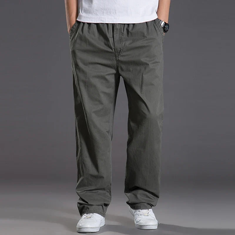Freizeithose mit Gummibund lockerer Schnitt Herren