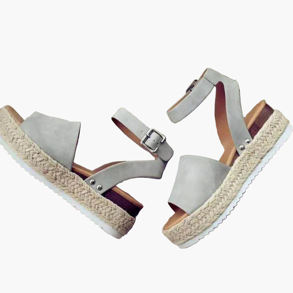Damen Espadrille Plateau-Sandalen mit Knöchelriemen – Modische Sommerschuhe für Alltag und Urlaub