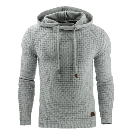 Herren Hoodie mit Strukturmuster und Kapuze