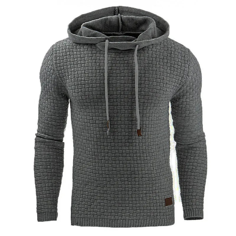 Herren Hoodie mit Strukturmuster und Kapuze