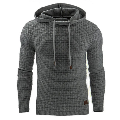 Herren Hoodie mit Strukturmuster und Kapuze