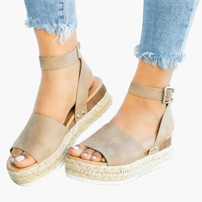 Damen Espadrille Plateau-Sandalen mit Knöchelriemen – Modische Sommerschuhe für Alltag und Urlaub
