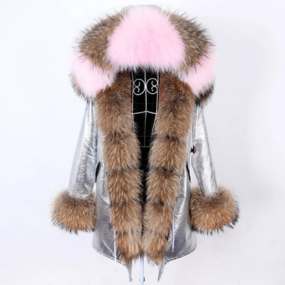 Damen Parka mit Kunstfellbesatz und Kapuze - Wintermantel