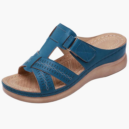 Damen Komfort-Sandalen Slip-On mit Keilabsatz – Bequeme Freizeitschuhe für Alltag und Reisen