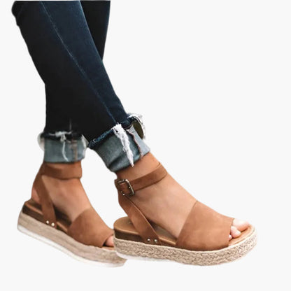 Damen Espadrille Plateau-Sandalen mit Knöchelriemen – Modische Sommerschuhe für Alltag und Urlaub