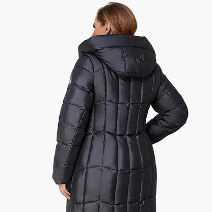 Damen Winter Steppmantel Lang mit Kapuze – Eleganter Outdoor-Parka Plus Size