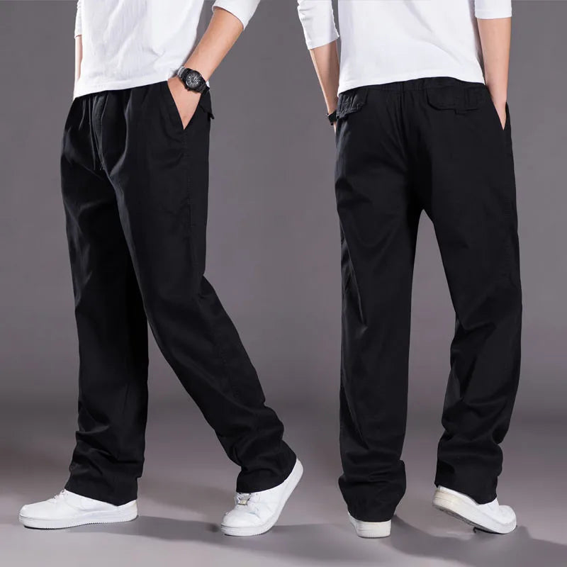 Herren Freizeithose mit Gummibund lockere Passform