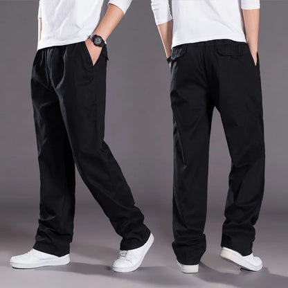 Herren Freizeithose mit Gummibund lockere Passform