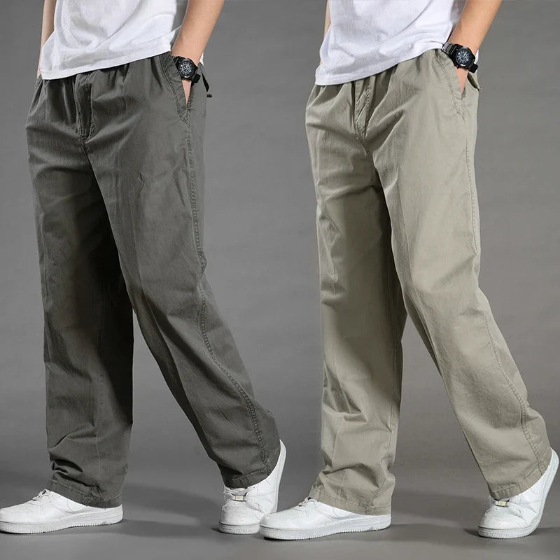 Herren Freizeithose mit Gummibund lockere Passform