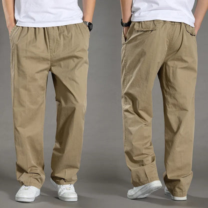 Herren Freizeithose mit Gummibund lockere Passform