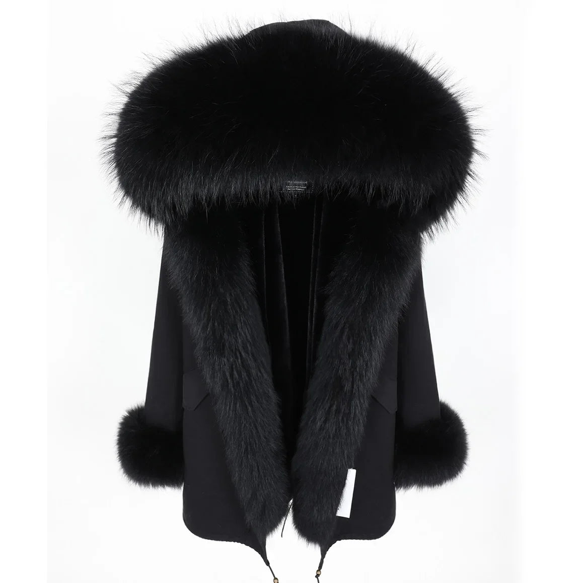 Damen Parka mit Kunstfellbesatz und Kapuze - Wintermantel
