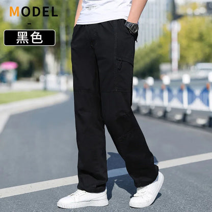 Herren Freizeithose mit Gummibund lockere Passform