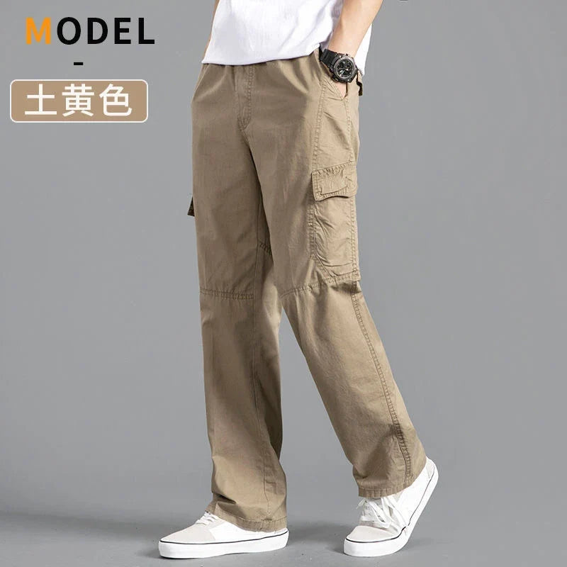 Herren Freizeithose mit Gummibund lockere Passform
