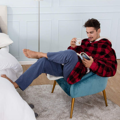 Unisex Kuschelige Übergrößen-Hoodie-Decke – Perfekt zum Loungen & Entspannen