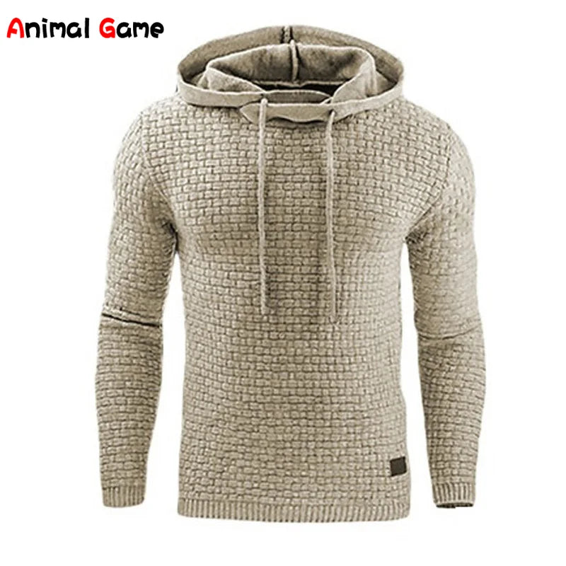 Herren Hoodie mit Strukturmuster und Kapuze