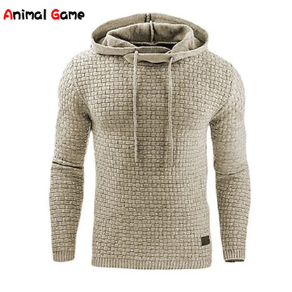 Herren Hoodie mit Strukturmuster und Kapuze