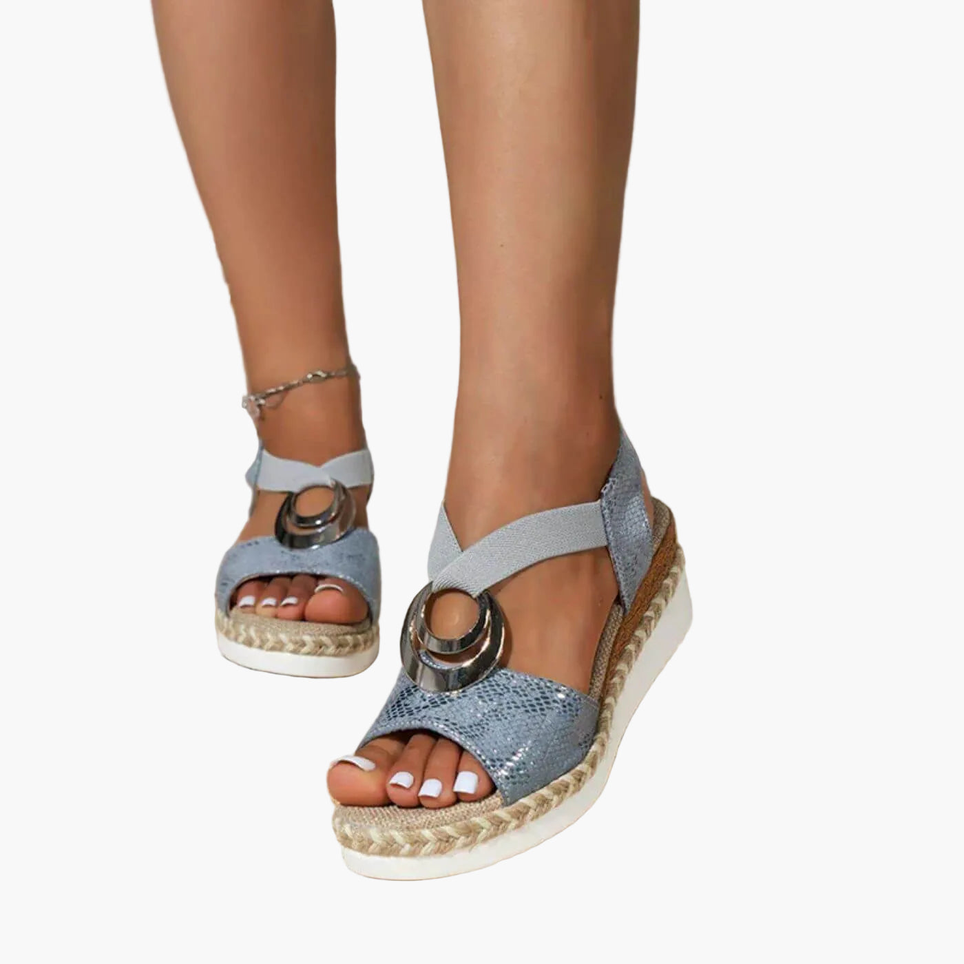 Damen Komfort Plateau-Sandalen mit Keilabsatz – Sommermodische Freizeitschuhe für Alltag und Urlaub