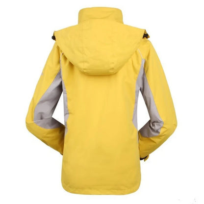 Damen 3-in-1 Outdoor Jacke Wasserdicht mit Kapuze & Fleecejacke