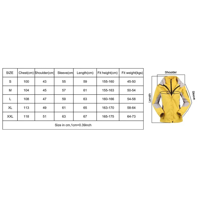Damen 3-in-1 Outdoor Jacke Wasserdicht mit Kapuze & Fleecejacke