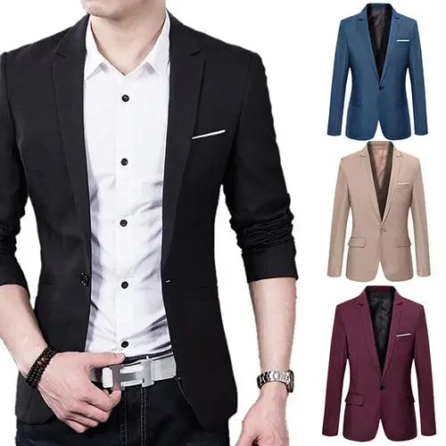 Herren Blazer Slim Fit – Eleganter Freizeit- und Business-Sakko für moderne Outfits