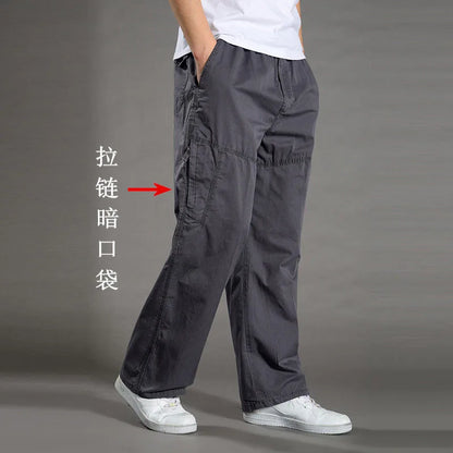 Herren Freizeithose mit Gummibund lockere Passform