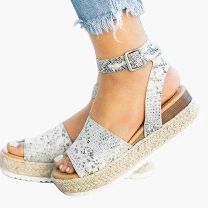 Damen Espadrille Plateau-Sandalen mit Knöchelriemen – Modische Sommerschuhe für Alltag und Urlaub