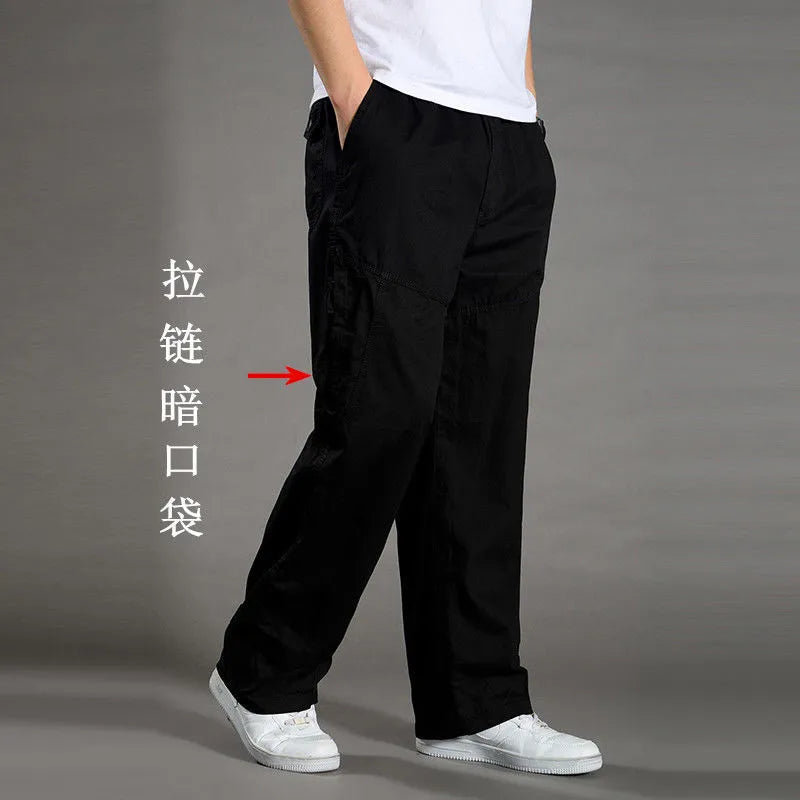 Herren Freizeithose mit Gummibund lockere Passform