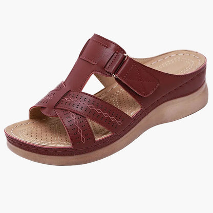Damen Komfort-Sandalen Slip-On mit Keilabsatz – Bequeme Freizeitschuhe für Alltag und Reisen