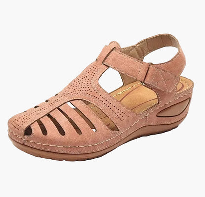 Damen Komfort-Sandalen Slip-On mit Keilabsatz – Bequeme Freizeitschuhe für Alltag und Reisen