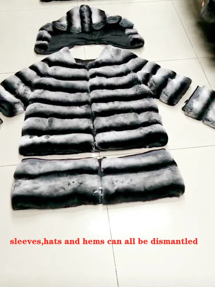 Damen Kapuzen Kunstpelz Mantel Langarm Winterjacke
