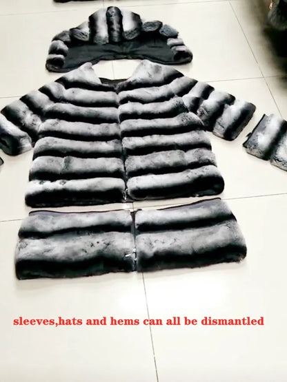Damen Kapuzen Kunstpelz Mantel Langarm Winterjacke