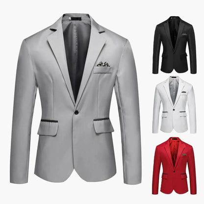 Herren Blazer Slim Fit Sakko – Eleganter Business & Party Anzugjacke, Modernes Design