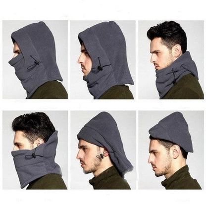 Unisex Winter Sturmhaube Fleece mit Kordelzug winddicht
