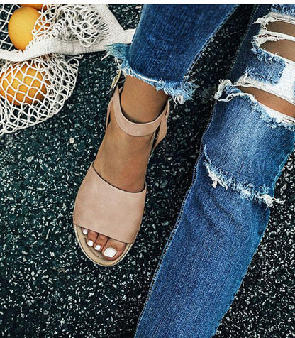 Damen Espadrille Plateau-Sandalen mit Knöchelriemen – Modische Sommerschuhe für Alltag und Urlaub