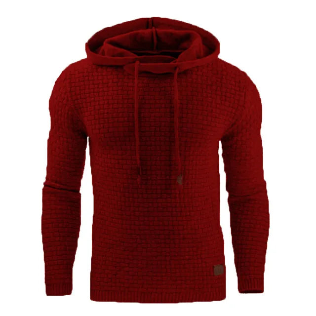 Herren Hoodie mit Strukturmuster und Kapuze